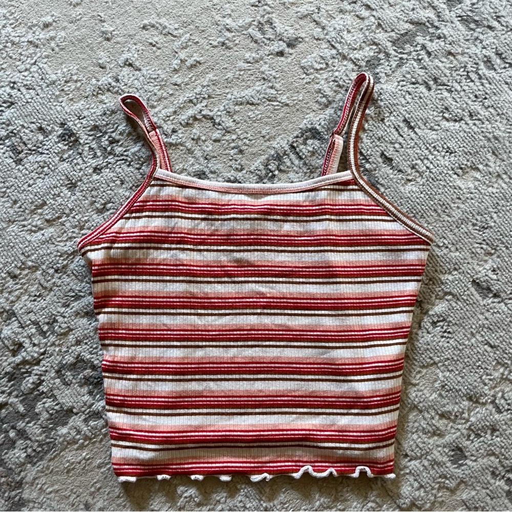 Forever 21 Red and White Striped Camisole